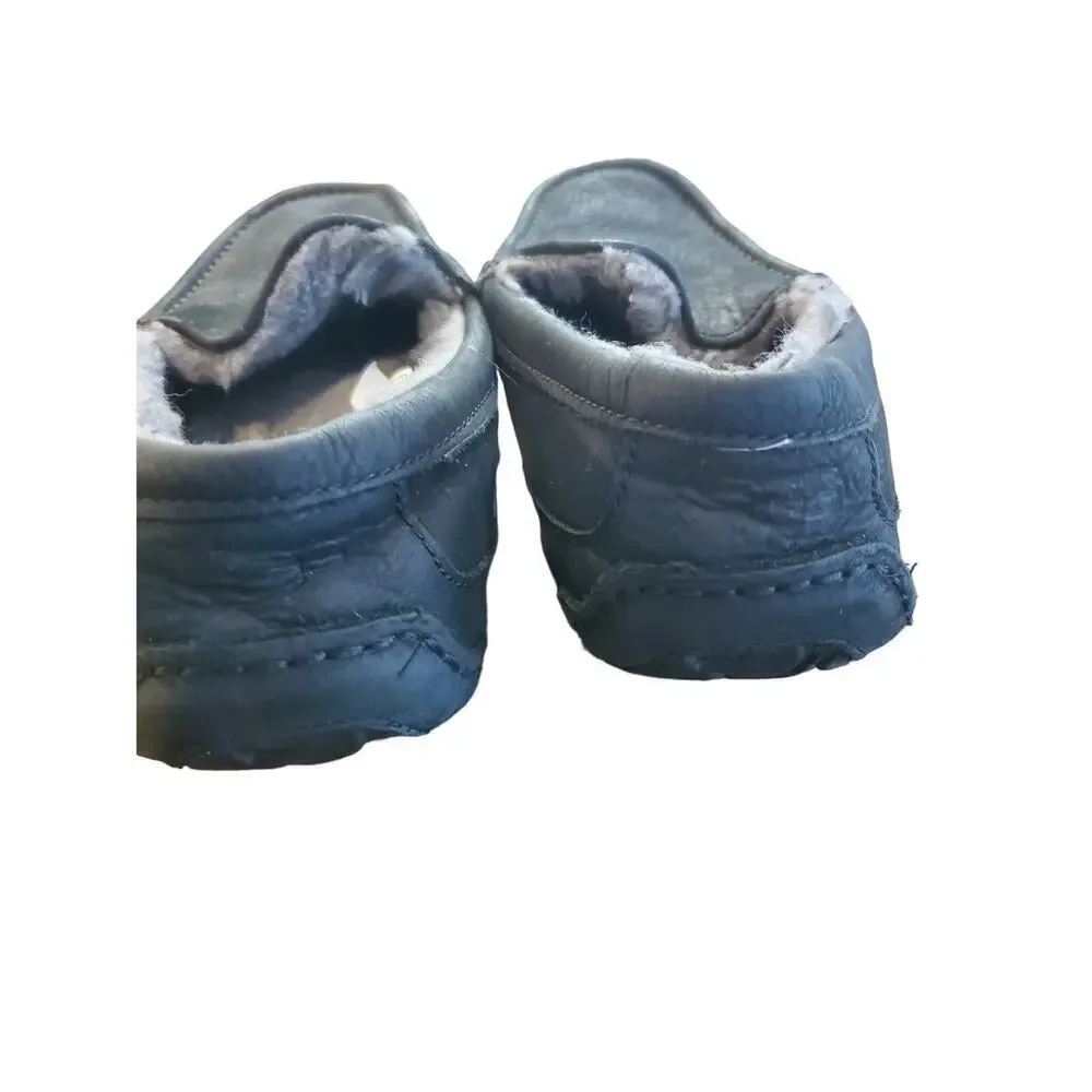 Mens Ugg slippers black with gray‎ shearling size 7